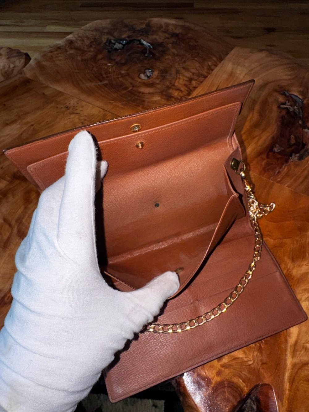 Louis Vuitton monogram vintage international trifled wallet,long brown converted - Picture 12 of 17